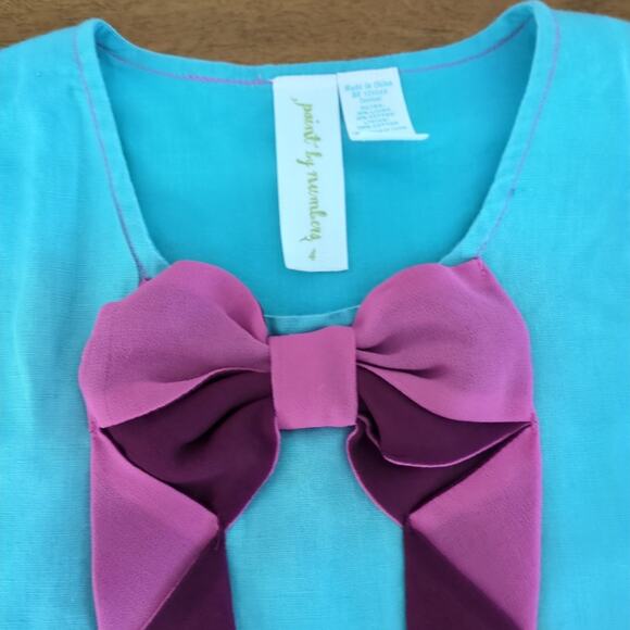 Matilda Jane Paint By Numbers All Wrapped Up Bow Linen Dress size 4 - Picture 6 of 11